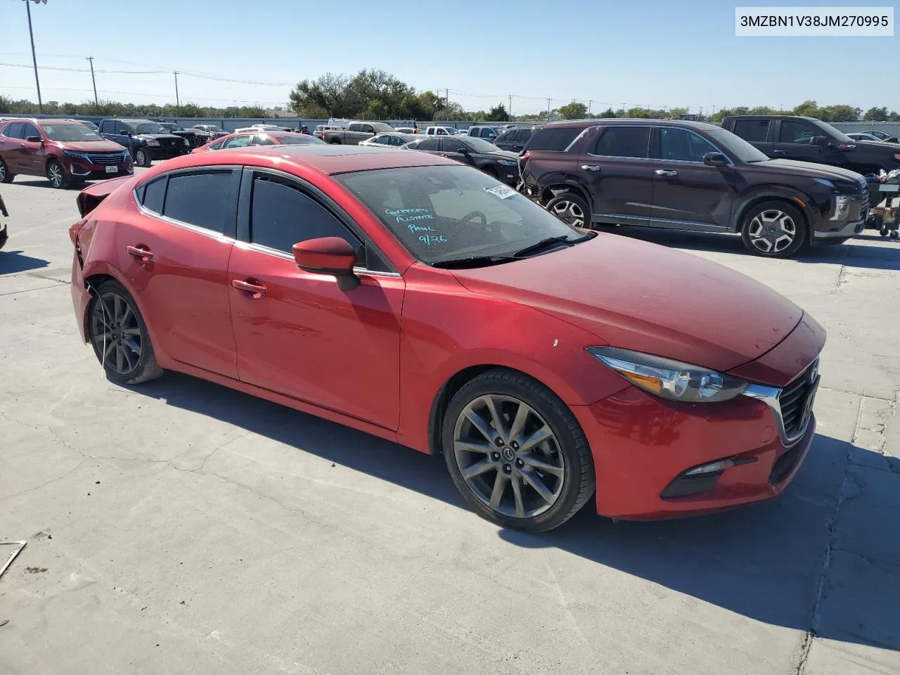 2018 Mazda 3 Touring VIN: 3MZBN1V38JM270995 Lot: 75495974