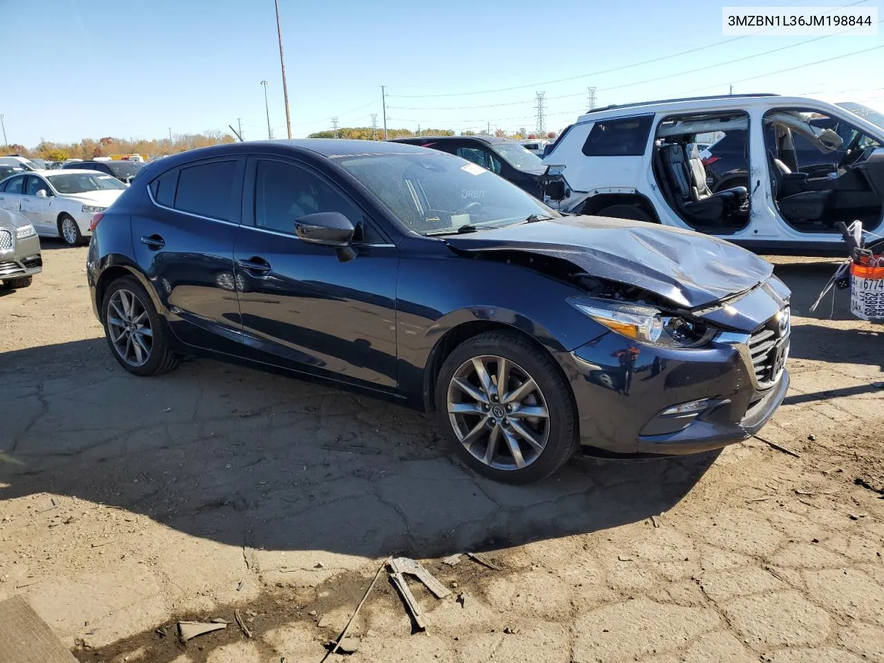 2018 Mazda 3 Touring VIN: 3MZBN1L36JM198844 Lot: 77697734