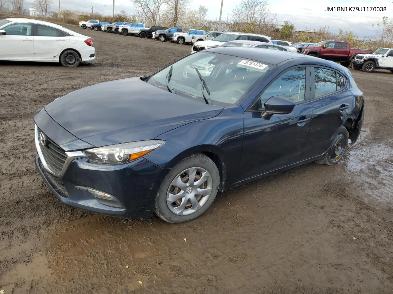 2018 Mazda 3 Sport VIN: JM1BN1K79J1170038 Lot: 79281474