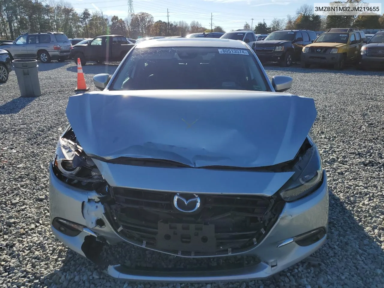 2018 Mazda 3 Grand Touring VIN: 3MZBN1M32JM219655 Lot: 80513574