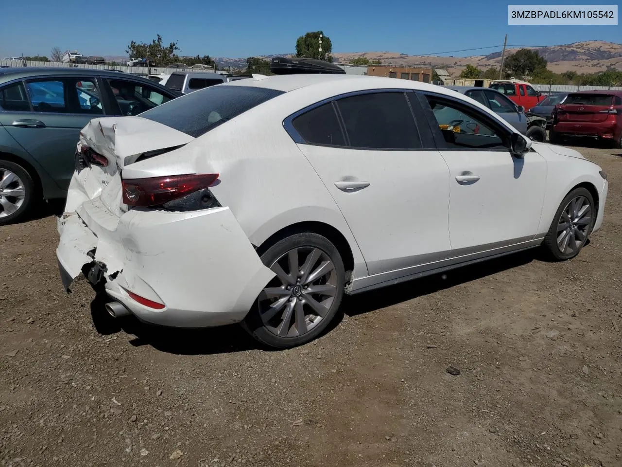 2019 Mazda 3 Preferred VIN: 3MZBPADL6KM105542 Lot: 70834124