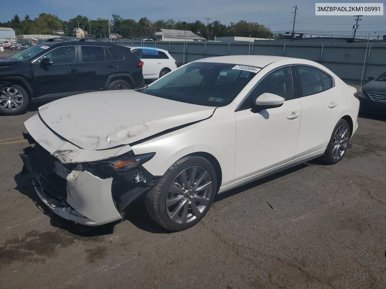 2019 Mazda 3 Preferred VIN: 3MZBPADL2KM105991 Lot: 71532694