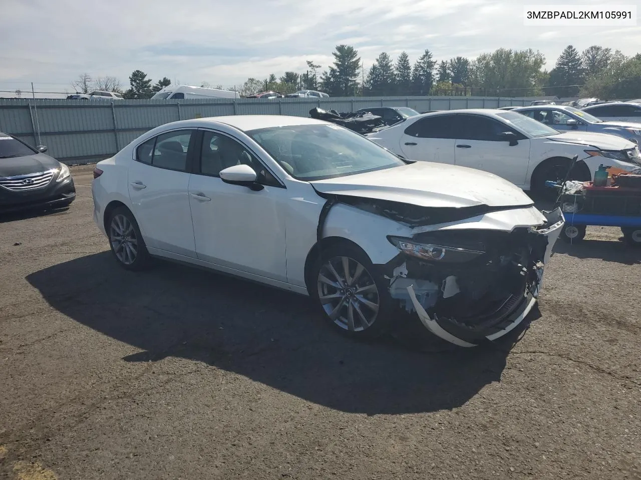 2019 Mazda 3 Preferred VIN: 3MZBPADL2KM105991 Lot: 71532694