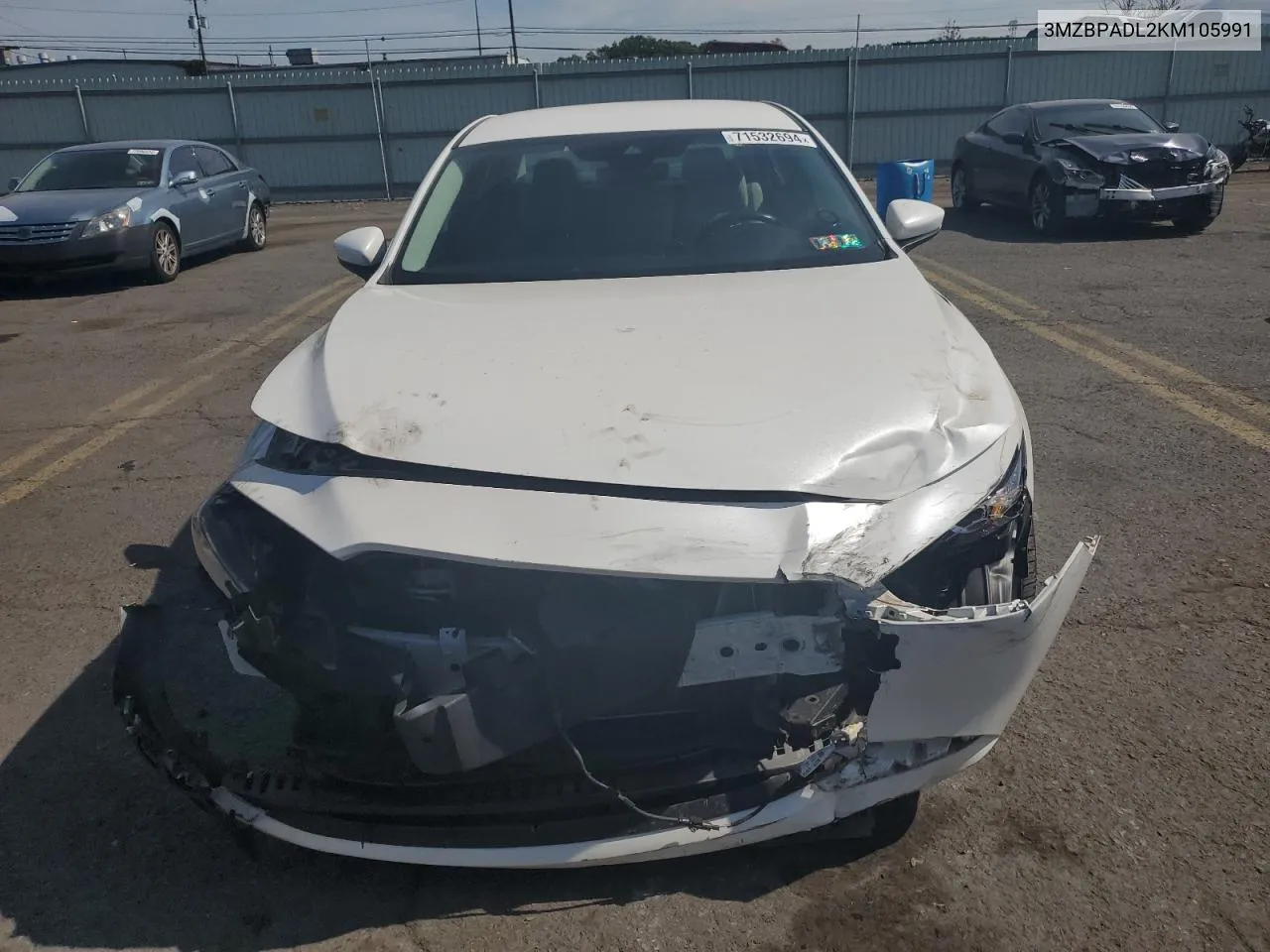 2019 Mazda 3 Preferred VIN: 3MZBPADL2KM105991 Lot: 71532694