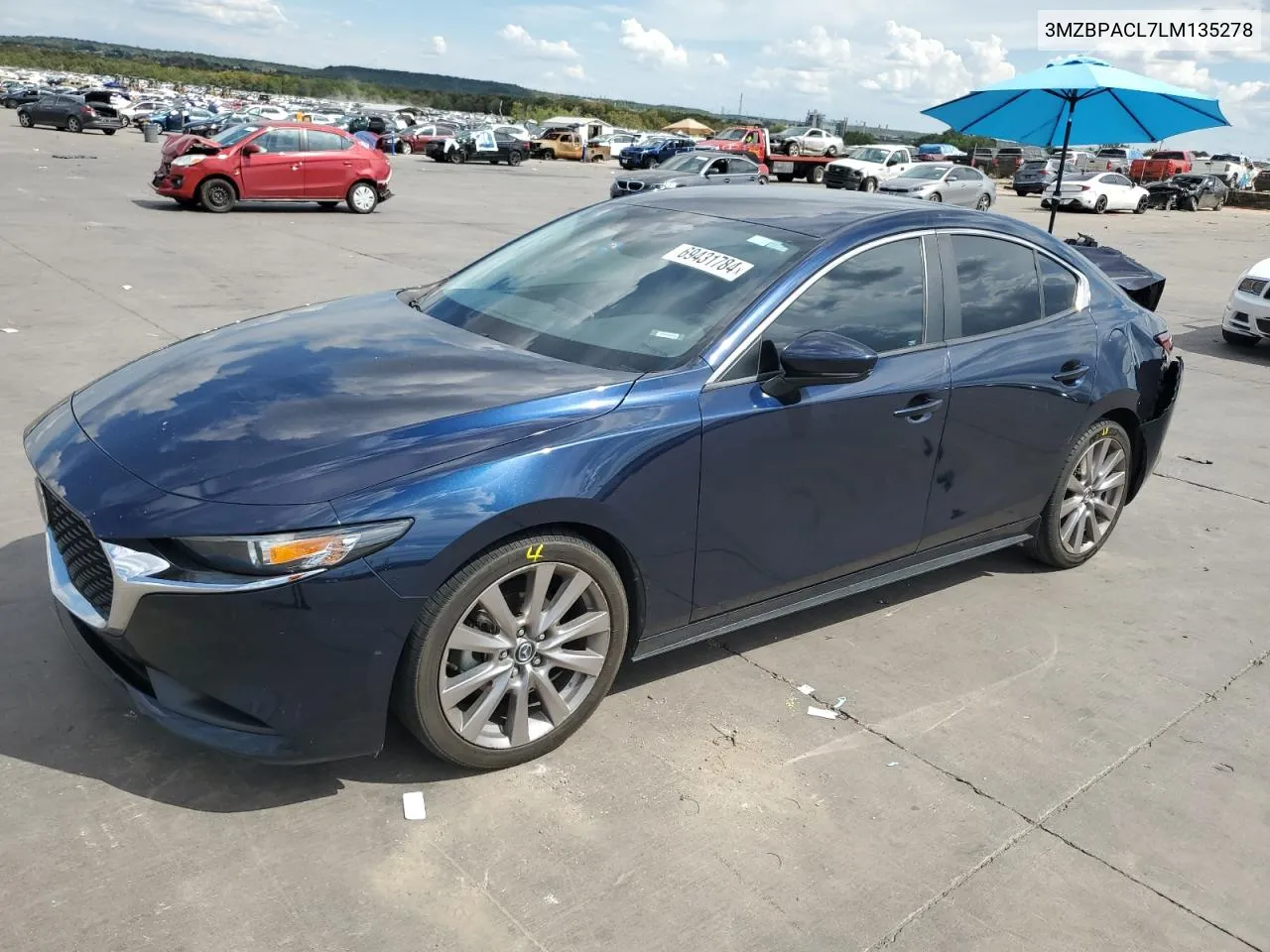 2020 Mazda 3 Select VIN: 3MZBPACL7LM135278 Lot: 69431784