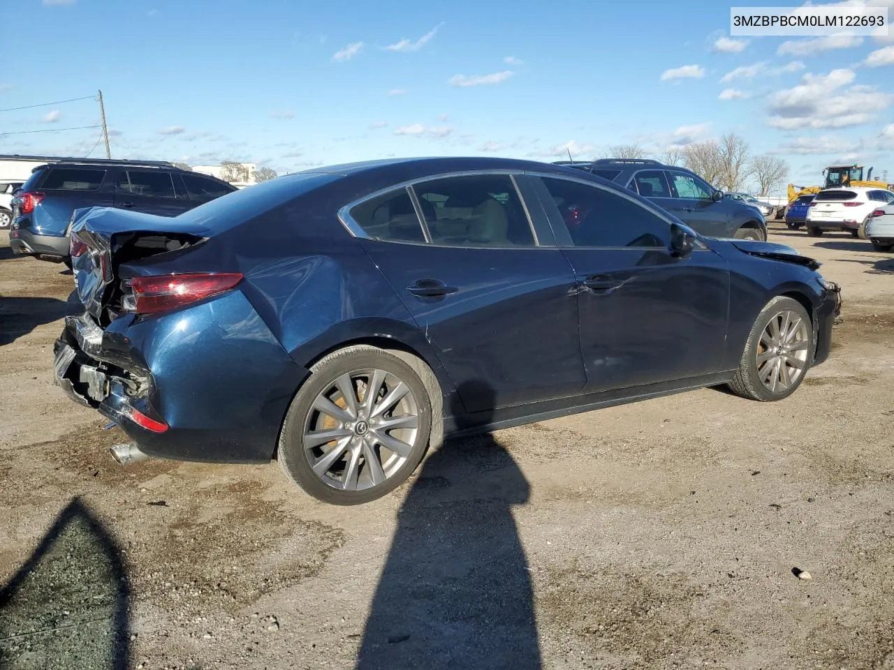 2020 Mazda 3 Select VIN: 3MZBPBCM0LM122693 Lot: 80839624