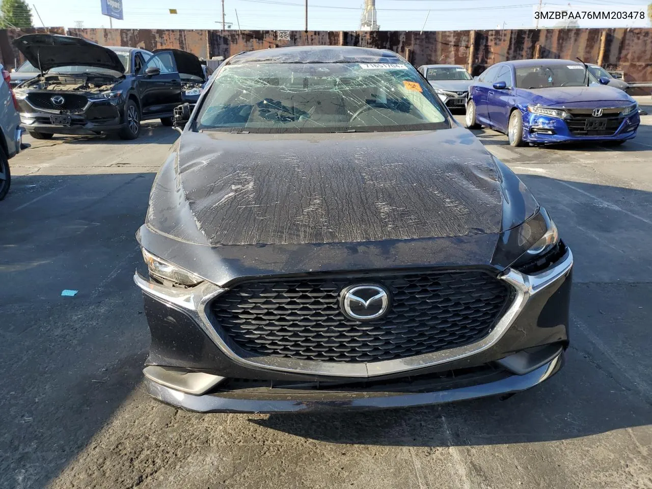 2021 Mazda 3 VIN: 3MZBPAA76MM203478 Lot: 71651704