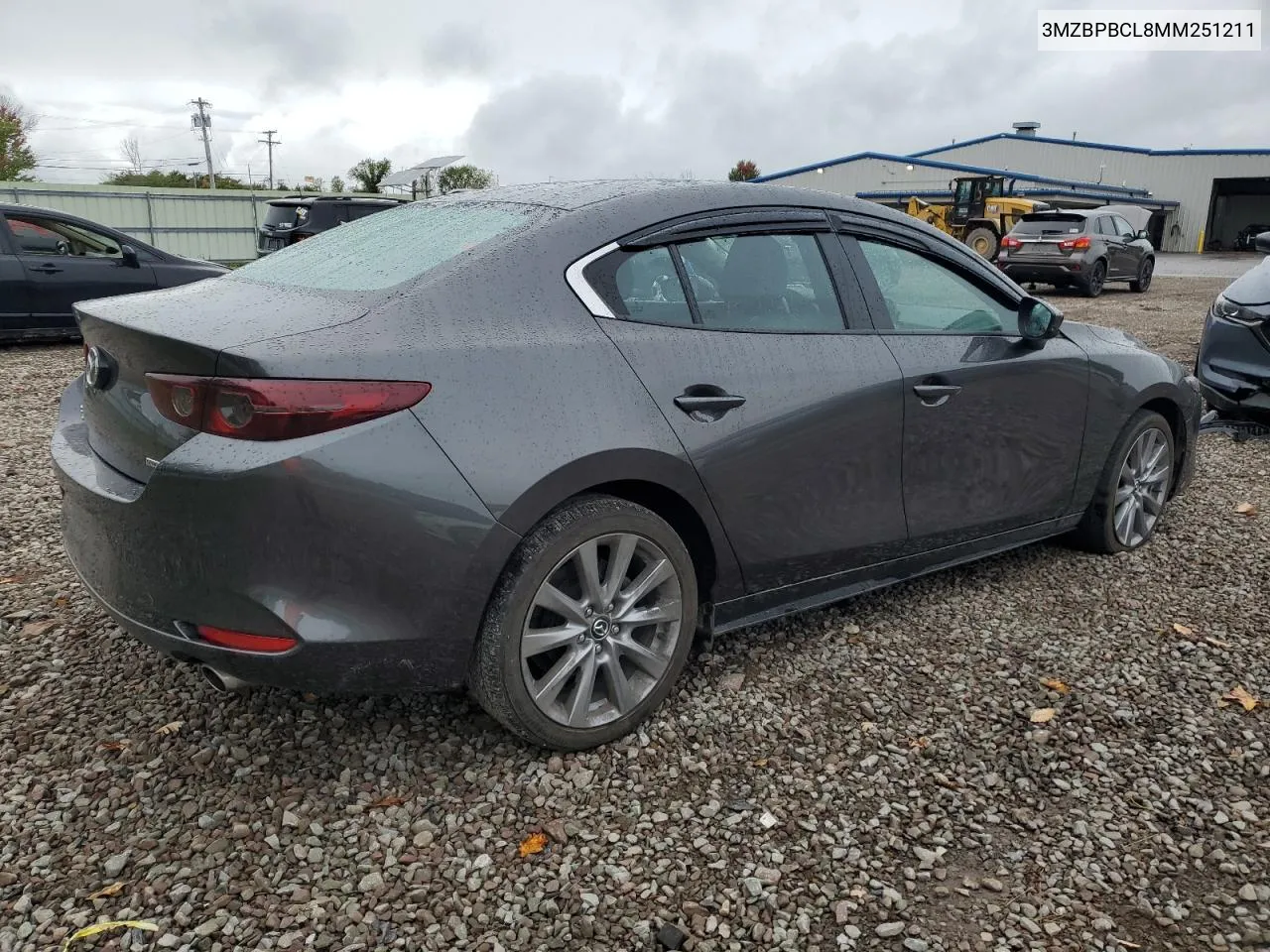 3MZBPBCL8MM251211 2021 Mazda 3 Preferred