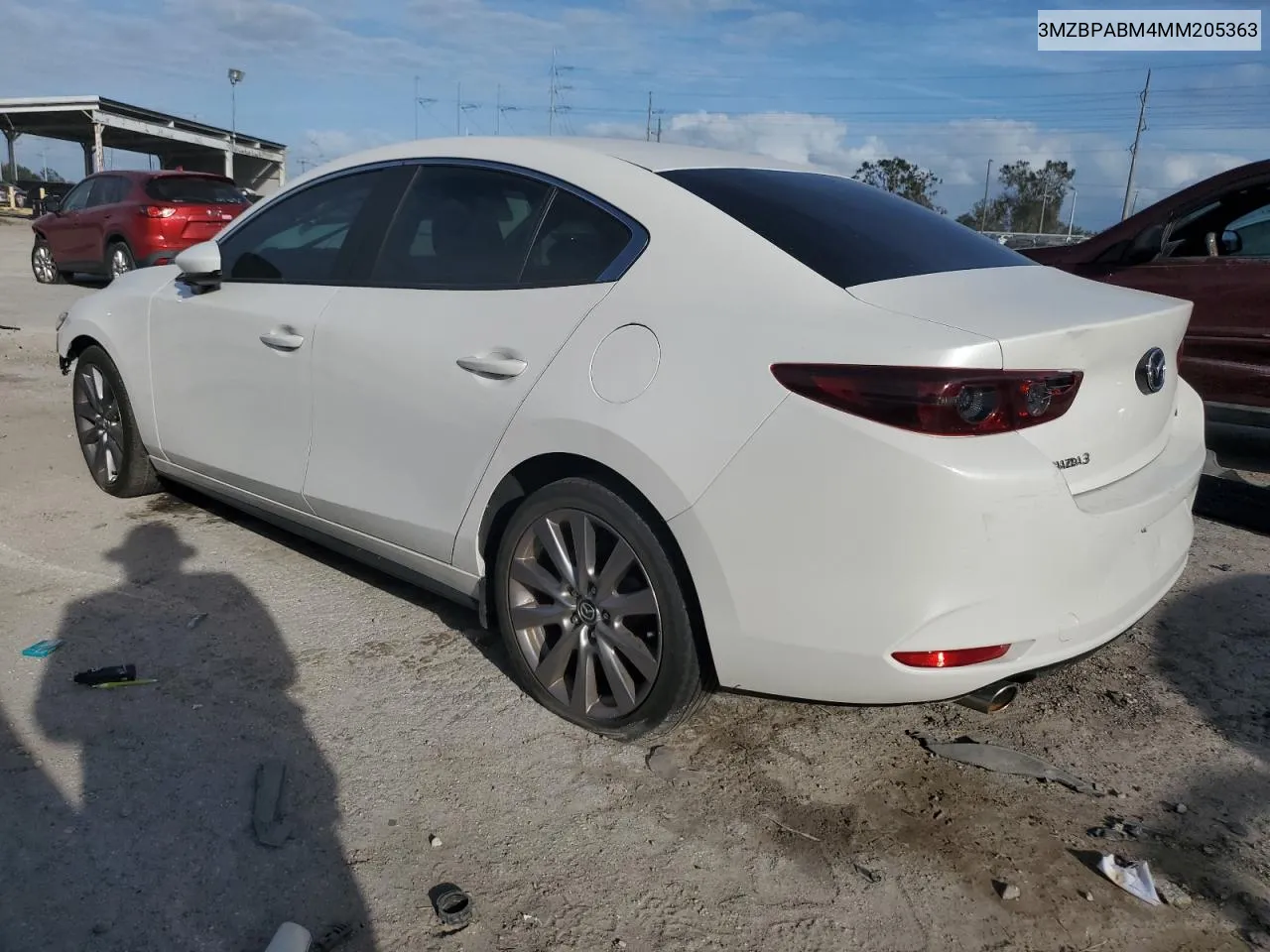 2021 Mazda 3 Select VIN: 3MZBPABM4MM205363 Lot: 75028364