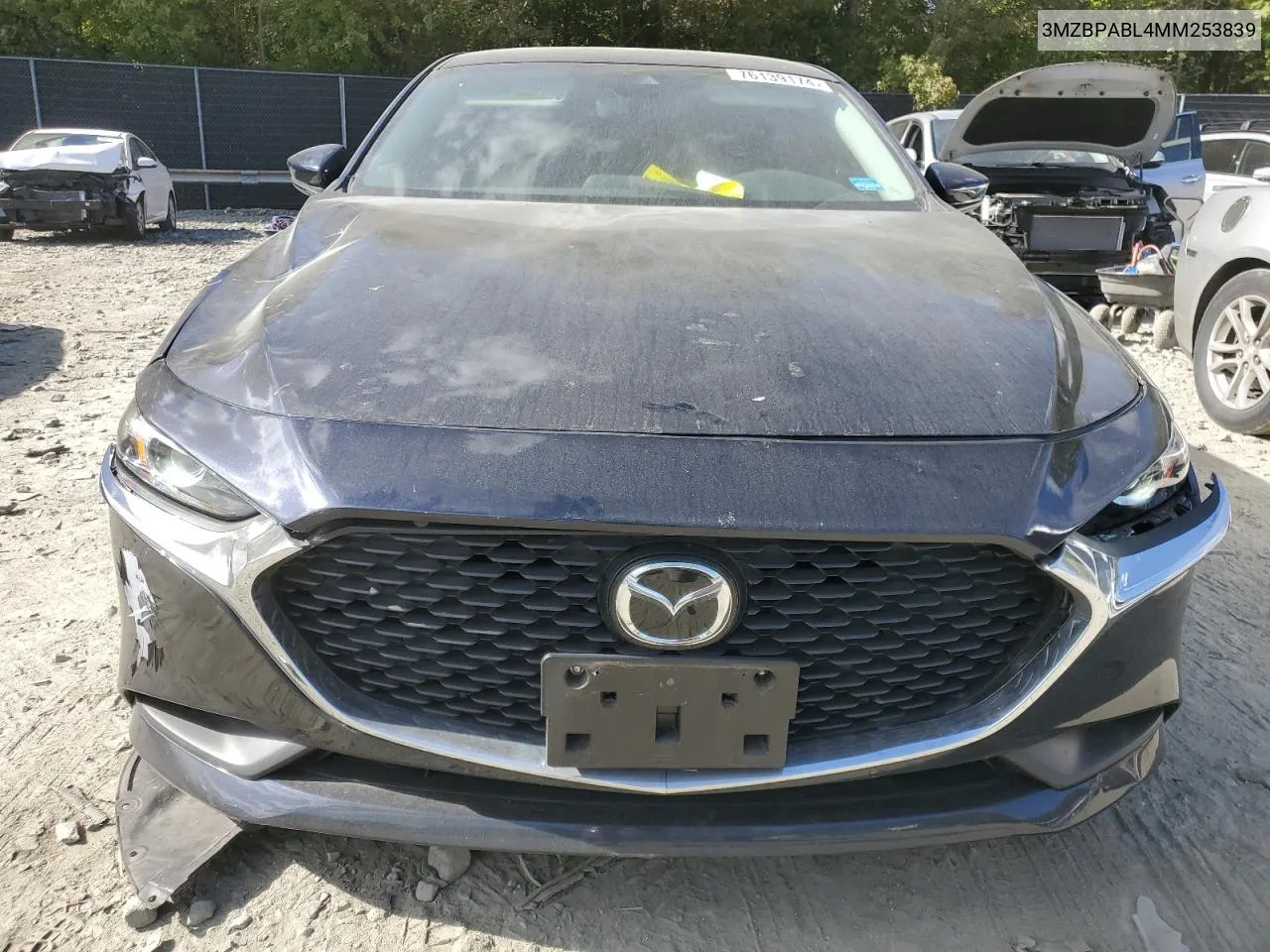 2021 Mazda 3 Select VIN: 3MZBPABL4MM253839 Lot: 76139174