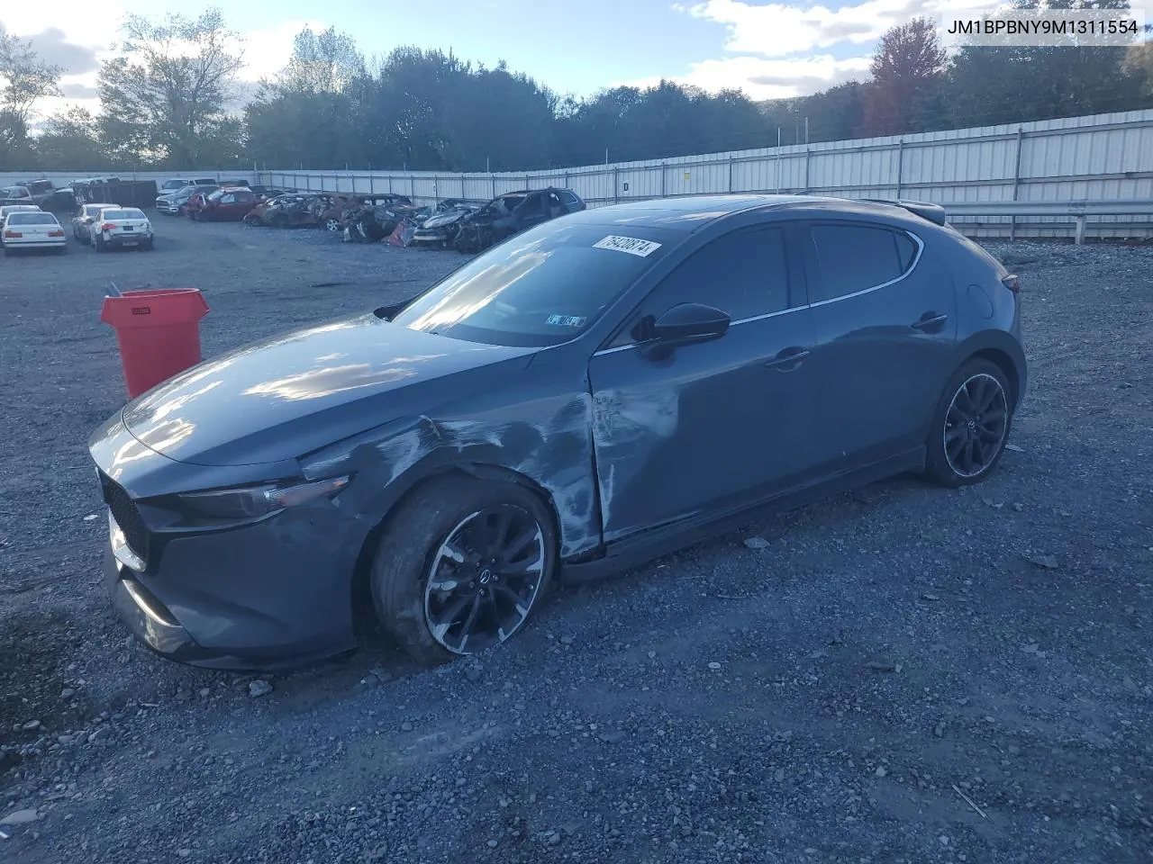 2021 Mazda 3 Premium Plus VIN: JM1BPBNY9M1311554 Lot: 76420874