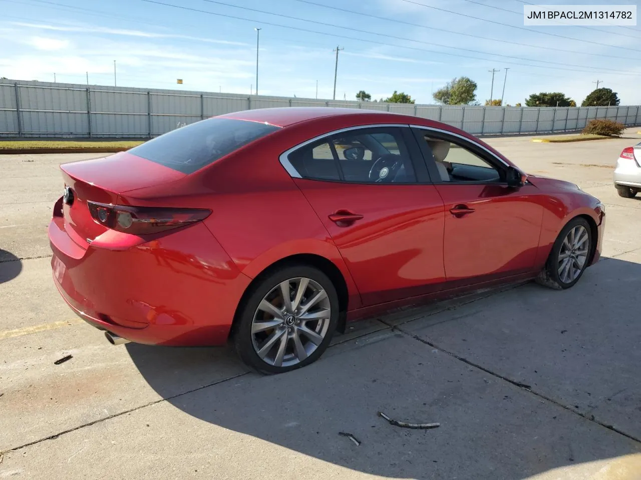 2021 Mazda 3 Preferred VIN: JM1BPACL2M1314782 Lot: 80270694