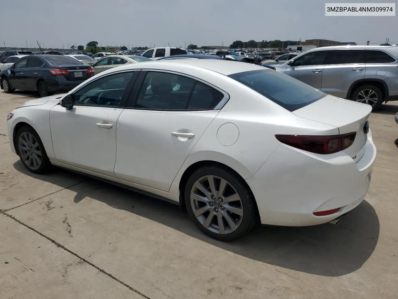 2022 Mazda 3 Select VIN: 3MZBPABL4NM309974 Lot: 57729384