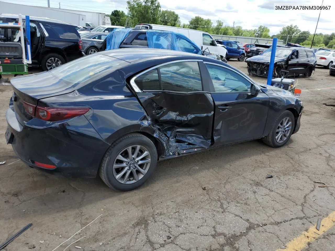 2022 Mazda 3 VIN: 3MZBPAA78NM306967 Lot: 60905384