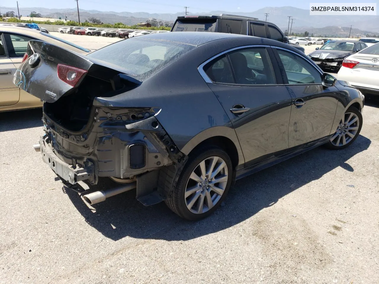 2022 Mazda 3 Select VIN: 3MZBPABL5NM314374 Lot: 61953314