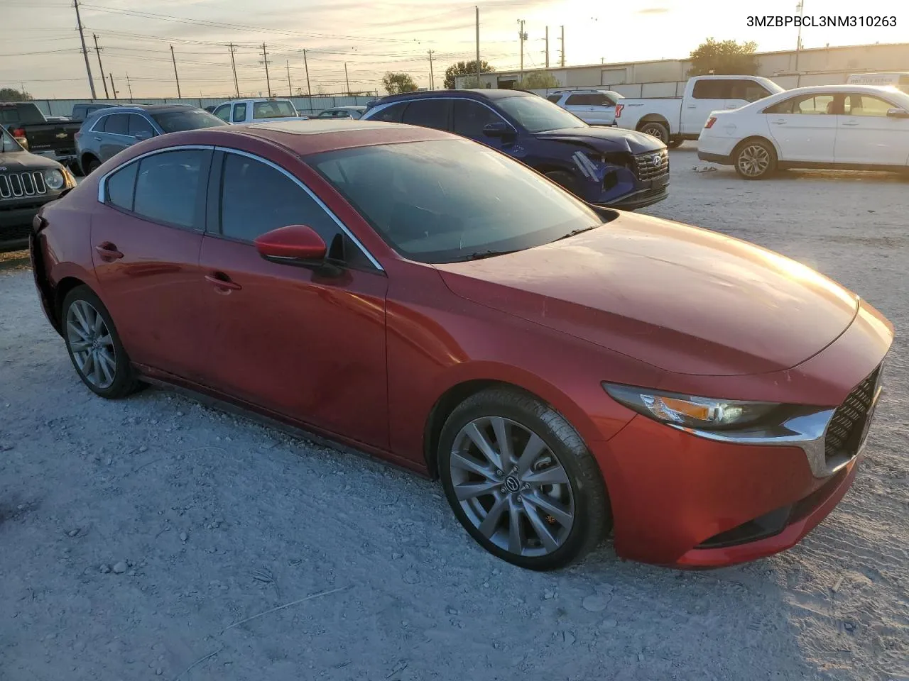 2022 Mazda 3 Preferred VIN: 3MZBPBCL3NM310263 Lot: 68265624