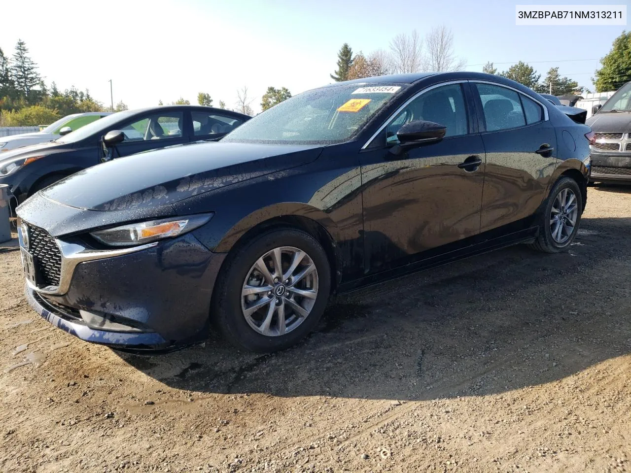 2022 Mazda 3 Select VIN: 3MZBPAB71NM313211 Lot: 71633454