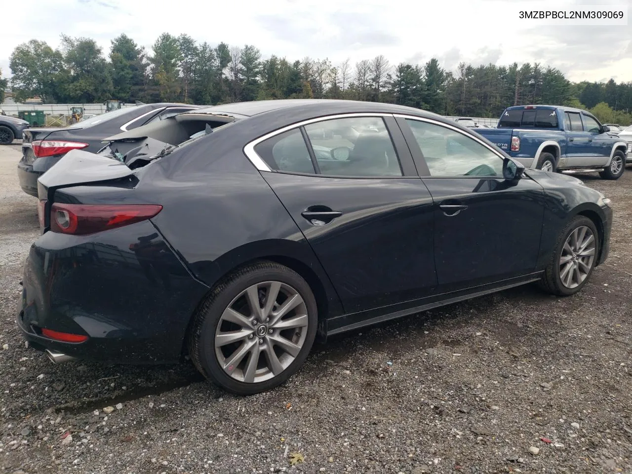 2022 Mazda 3 Preferred VIN: 3MZBPBCL2NM309069 Lot: 72007634