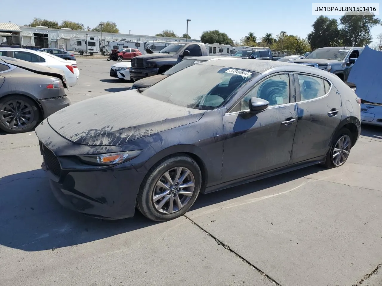 2022 Mazda 3 VIN: JM1BPAJL8N1501416 Lot: 73346664