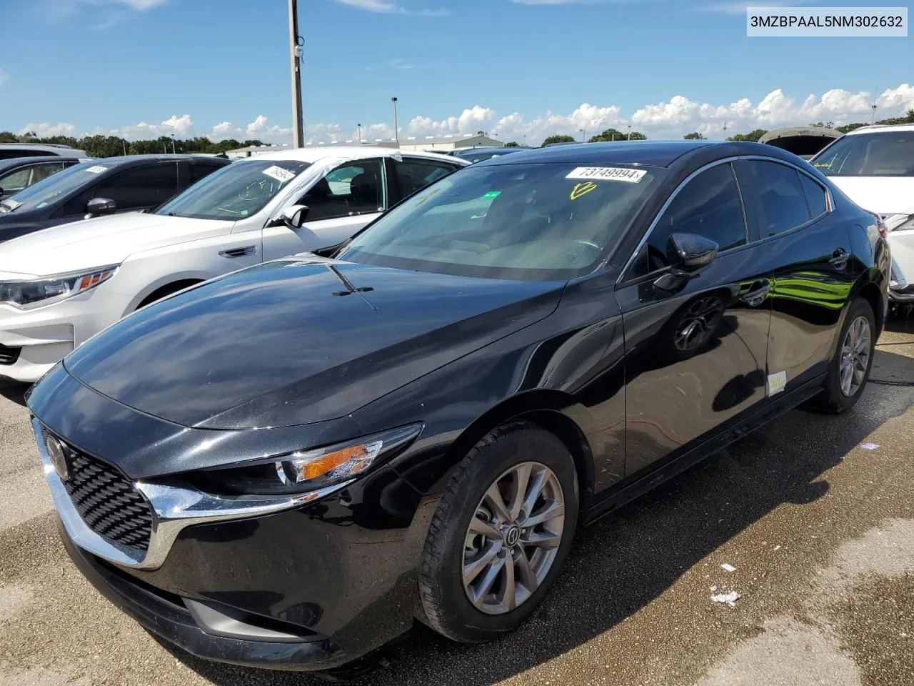 2022 Mazda 3 VIN: 3MZBPAAL5NM302632 Lot: 73749994