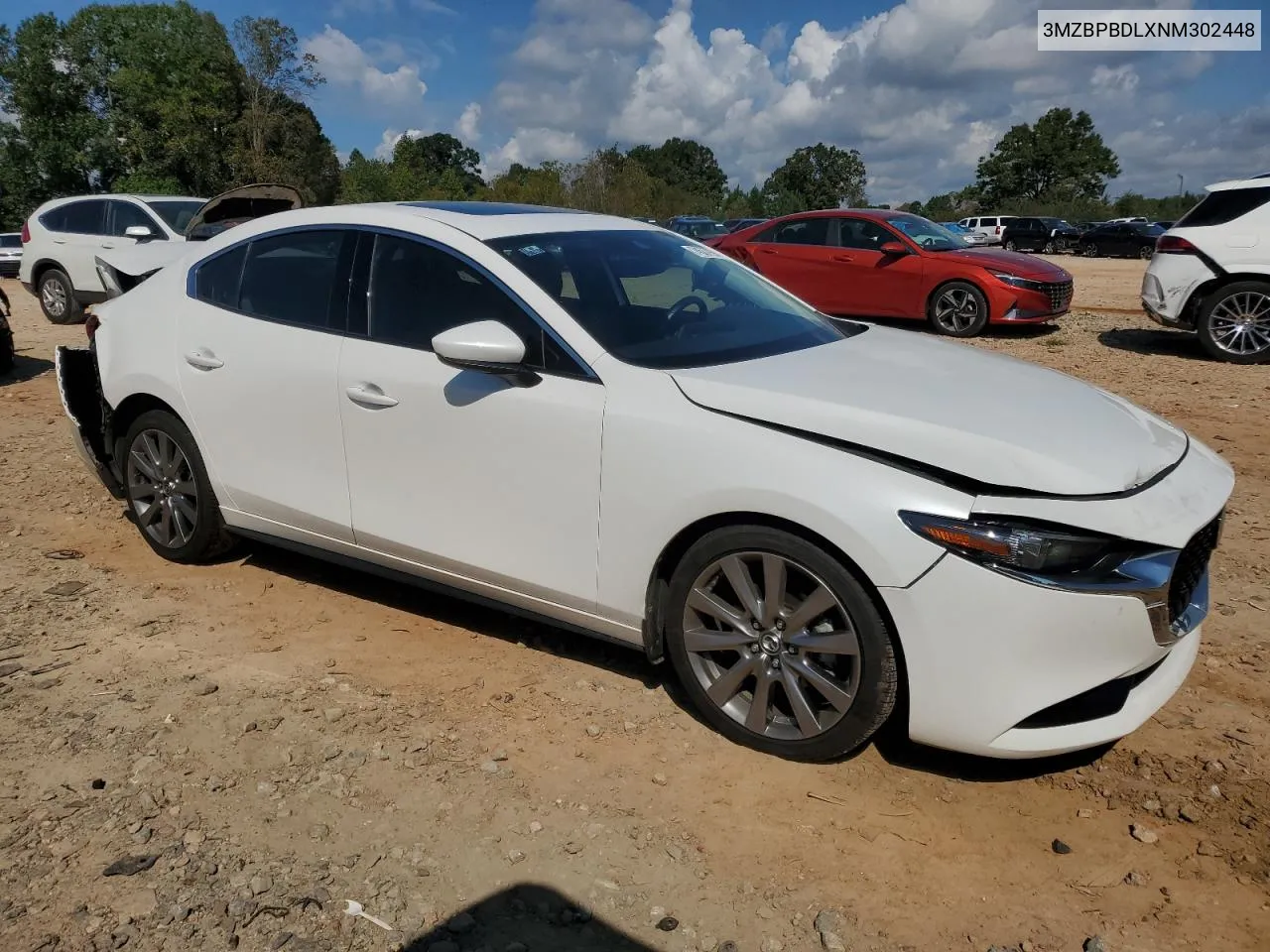 2022 Mazda 3 Premium VIN: 3MZBPBDLXNM302448 Lot: 74537994