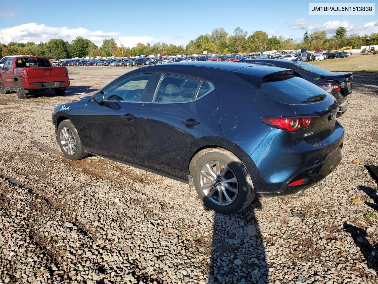 2022 Mazda 3 VIN: JM1BPAJL6N1513838 Lot: 74548234