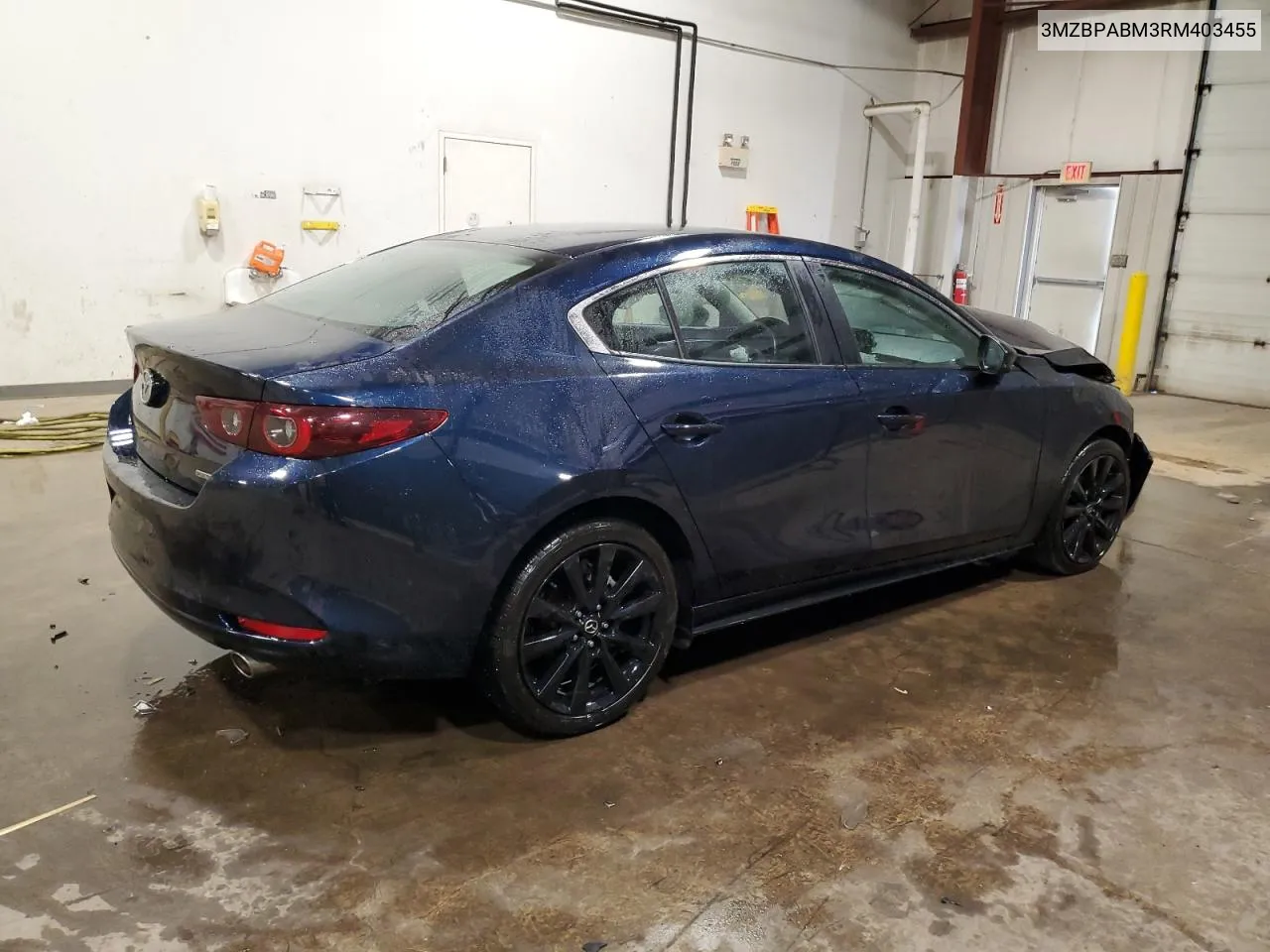 2024 Mazda 3 Select Sport VIN: 3MZBPABM3RM403455 Lot: 72376994