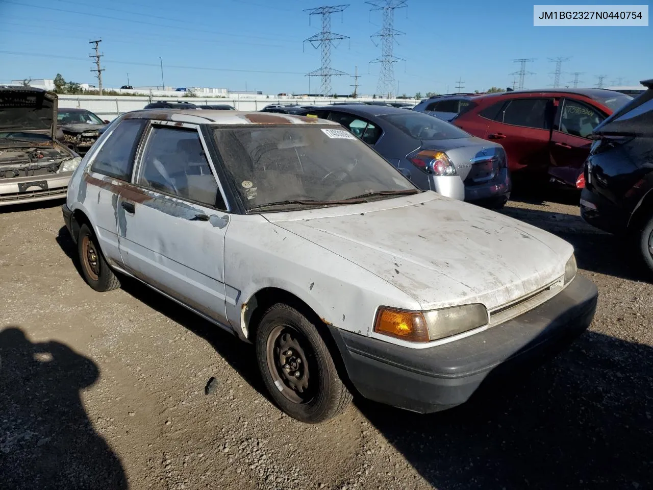 1992 Mazda 323 Base VIN: JM1BG2327N0440754 Lot: 74039094