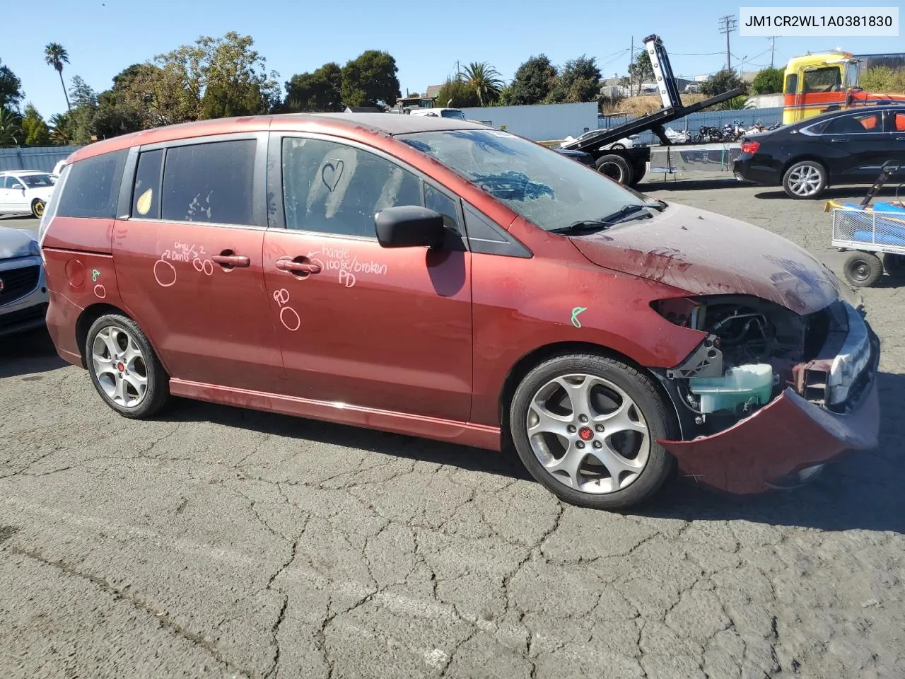 2010 Mazda 5 VIN: JM1CR2WL1A0381830 Lot: 75285824