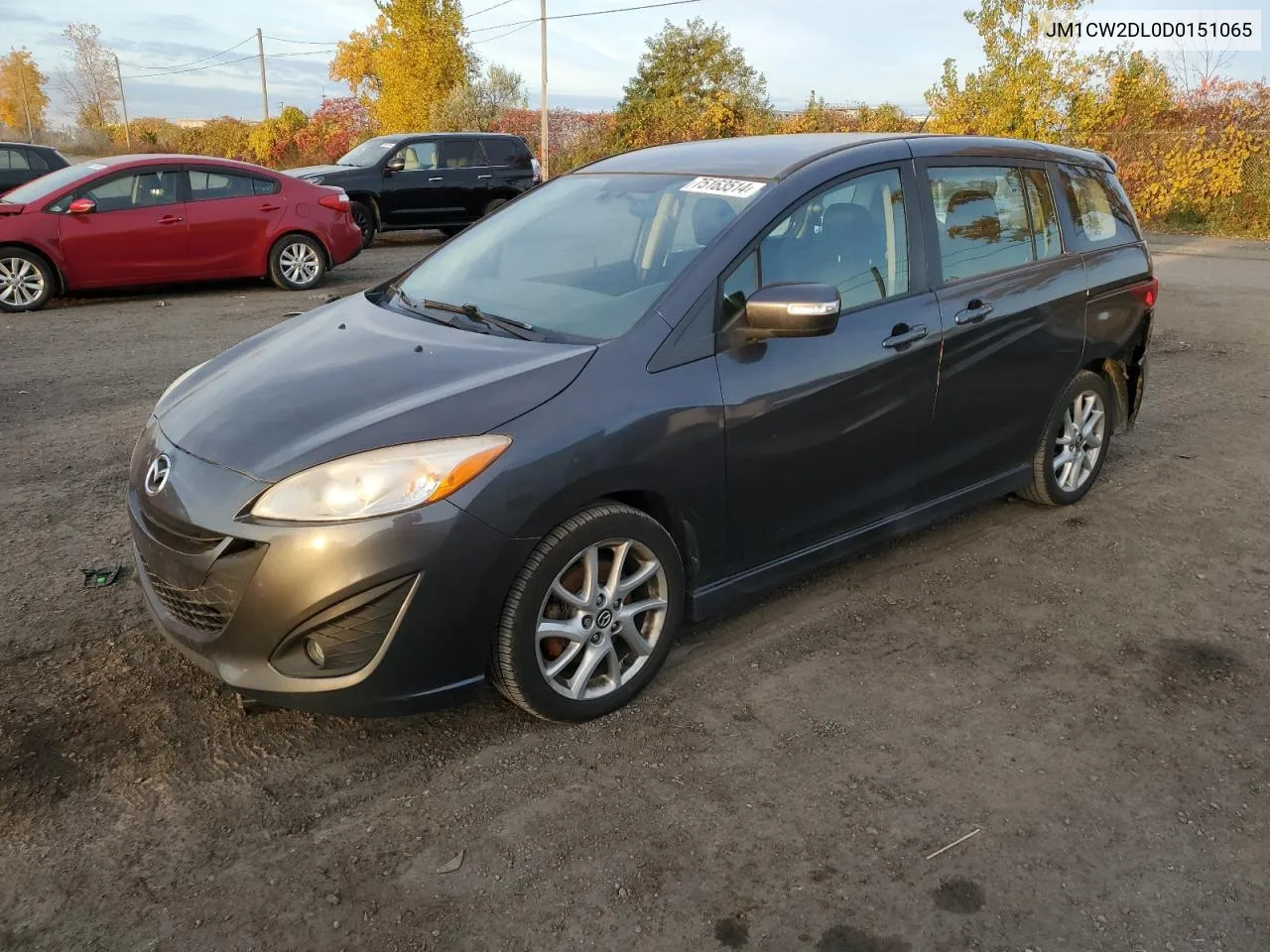 2013 Mazda 5 VIN: JM1CW2DL0D0151065 Lot: 75163514