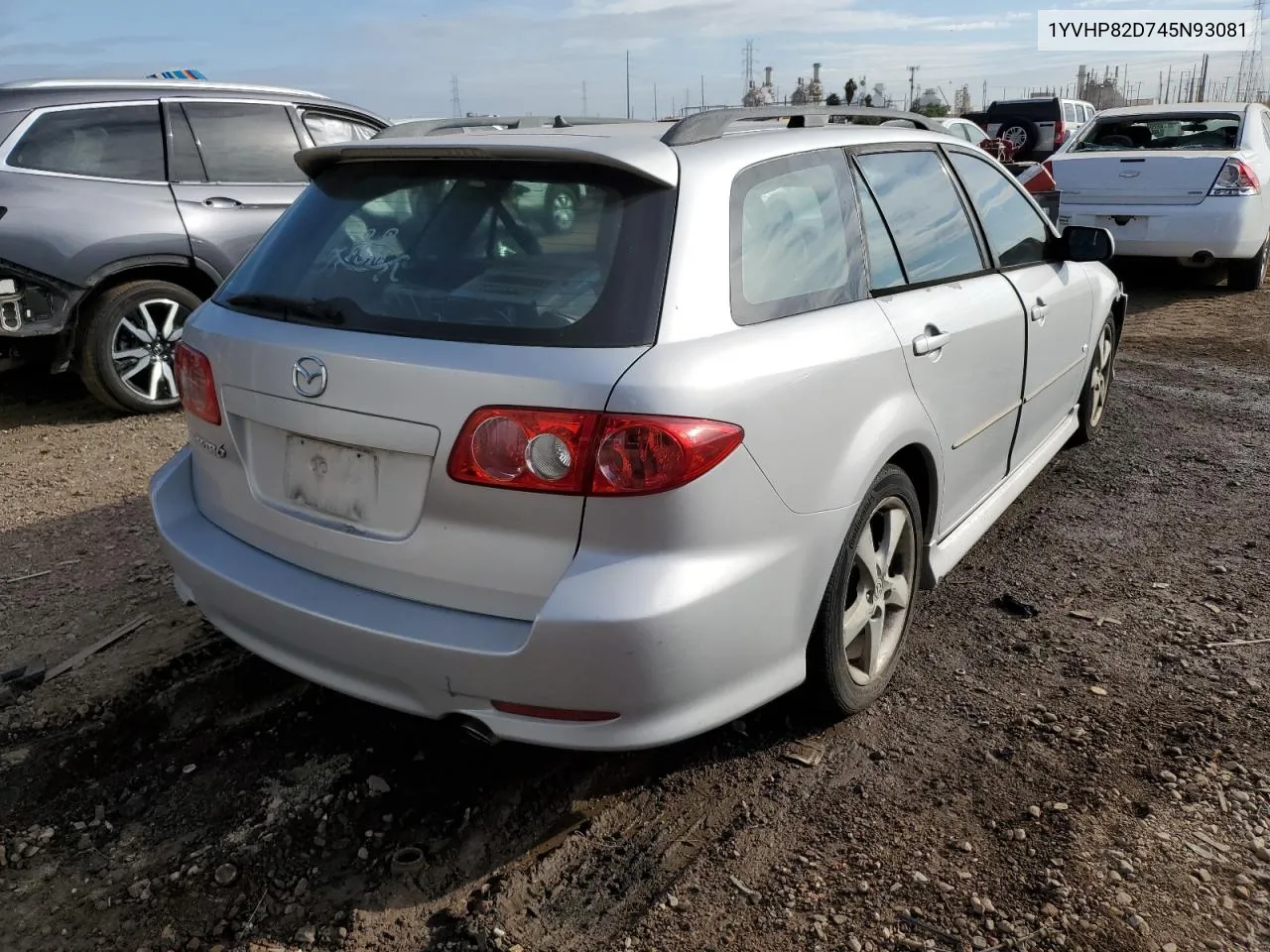 2004 Mazda 6 S VIN: 1YVHP82D745N93081 Lot: 52951493