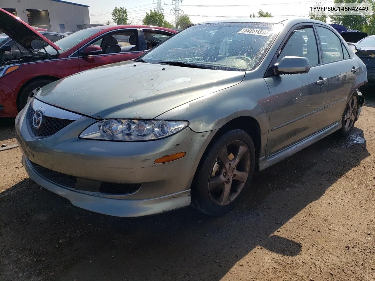 2004 Mazda 6 I VIN: 1YVFP80C145N42449 Lot: 54829834