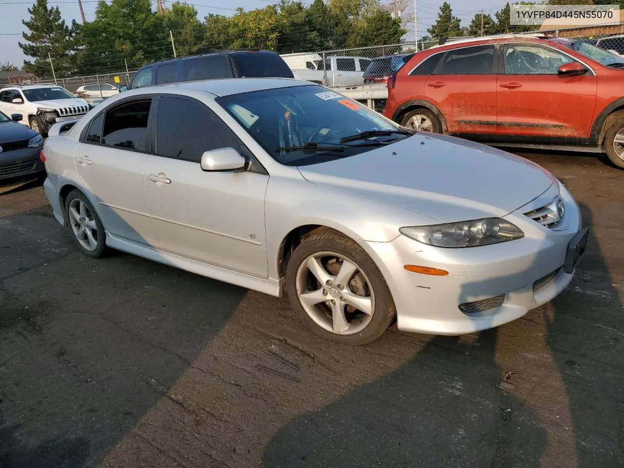 2004 Mazda 6 S VIN: 1YVFP84D445N55070 Lot: 63647104