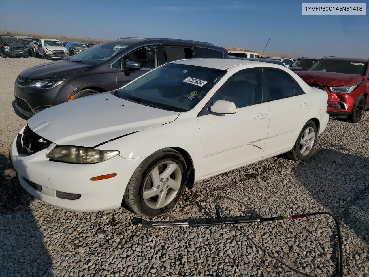 2004 Mazda 6 I VIN: 1YVFP80C145N31418 Lot: 70323084