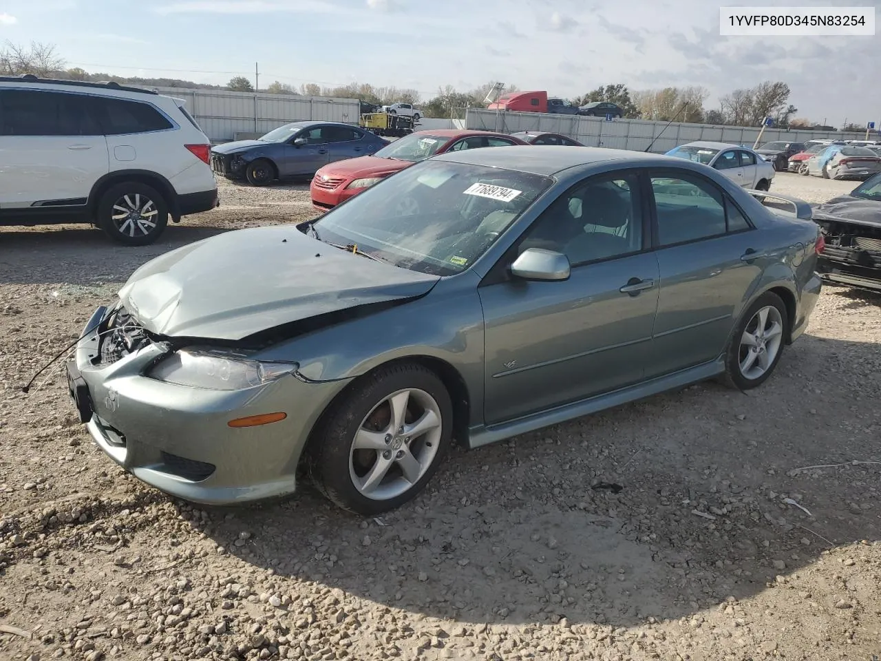 2004 Mazda 6 S VIN: 1YVFP80D345N83254 Lot: 77689794