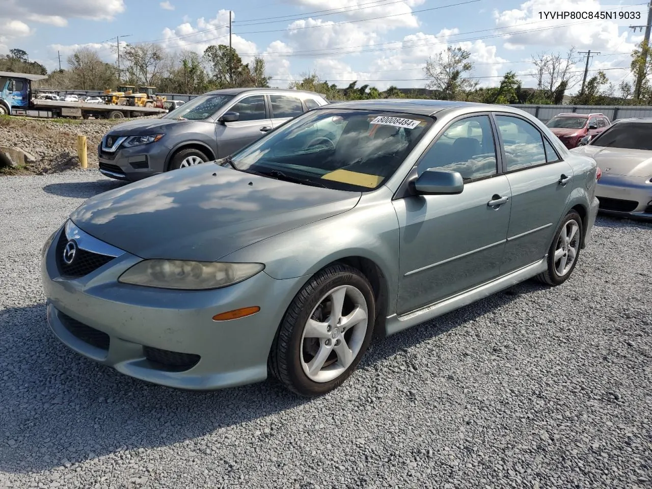 2004 Mazda 6 I VIN: 1YVHP80C845N19033 Lot: 80008484