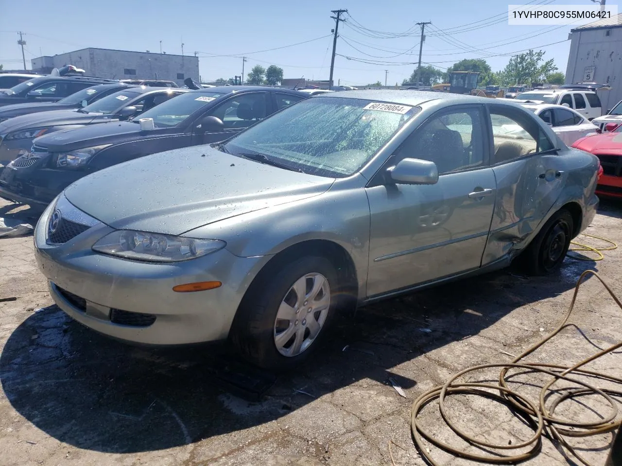 2005 Mazda 6 I VIN: 1YVHP80C955M06421 Lot: 60728084