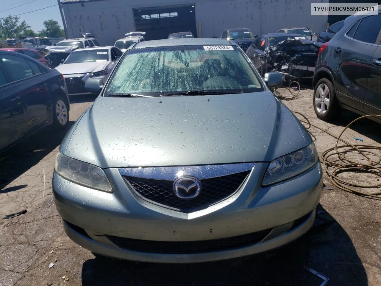 2005 Mazda 6 I VIN: 1YVHP80C955M06421 Lot: 60728084