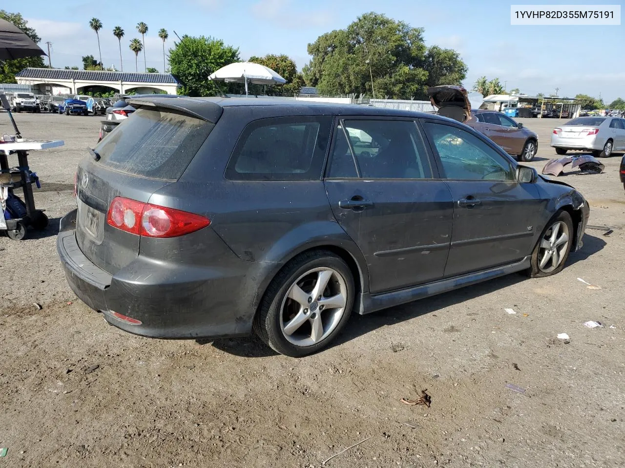 2005 Mazda 6 S VIN: 1YVHP82D355M75191 Lot: 61158974