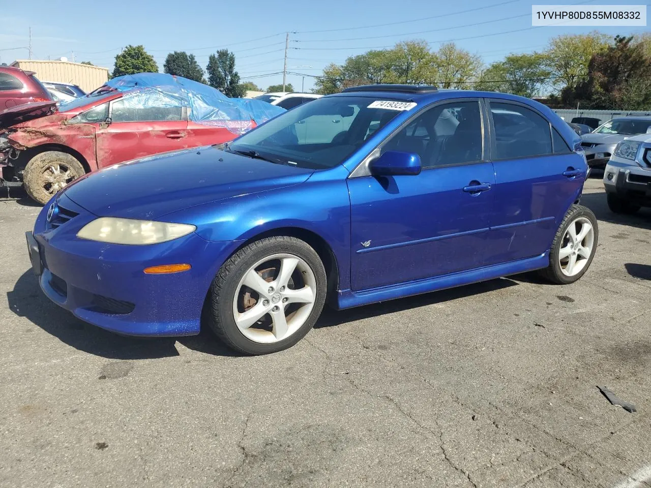 2005 Mazda 6 S VIN: 1YVHP80D855M08332 Lot: 74193224