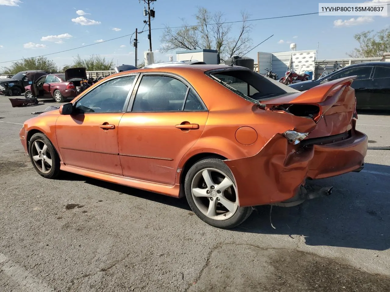 2005 Mazda 6 I VIN: 1YVHP80C155M40837 Lot: 75940124