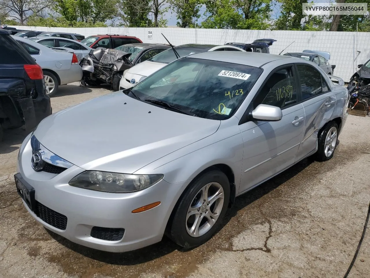 2006 Mazda 6 I VIN: 1YVFP80C165M56044 Lot: 52120974