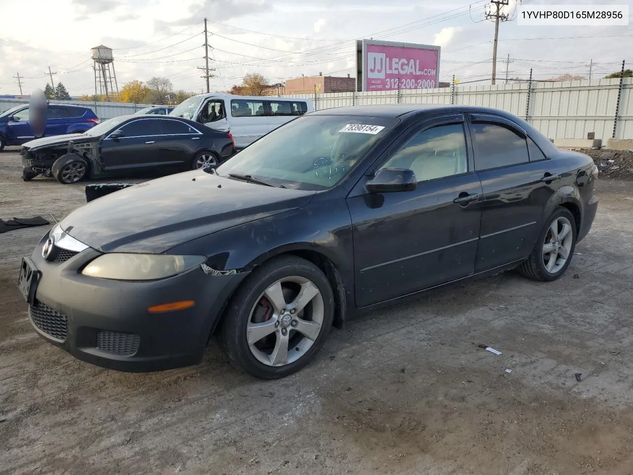 2006 Mazda 6 S VIN: 1YVHP80D165M28956 Lot: 78398154