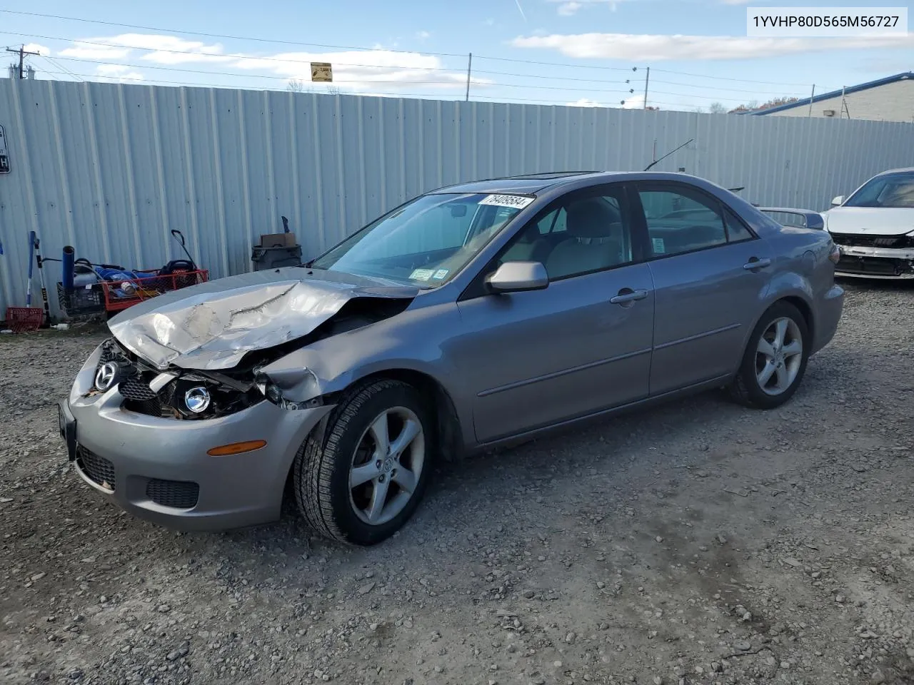 2006 Mazda 6 S VIN: 1YVHP80D565M56727 Lot: 78409584