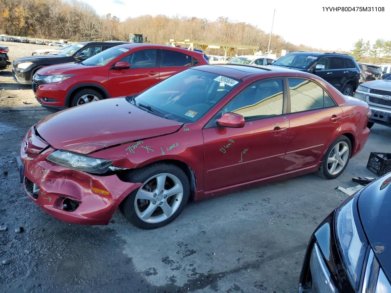 2007 Mazda 6 S VIN: 1YVHP80D475M31108 Lot: 79393634