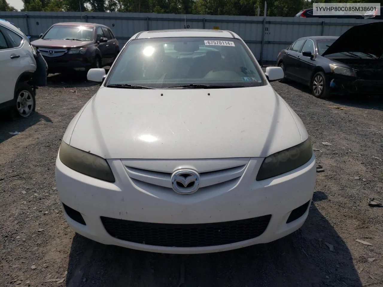 2008 Mazda 6 I VIN: 1YVHP80C085M38601 Lot: 67570114