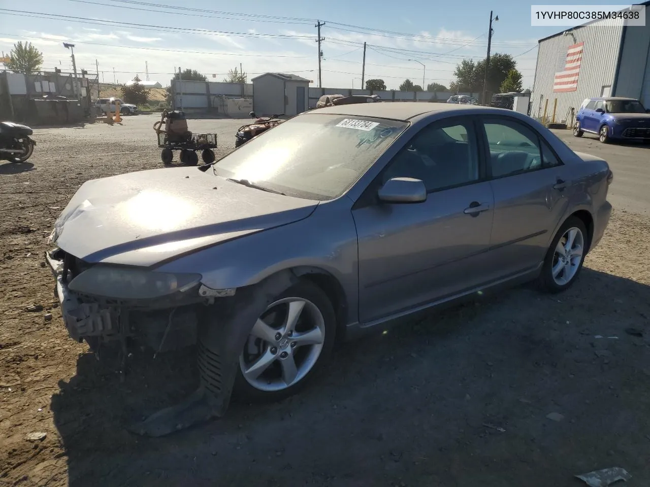 2008 Mazda 6 I VIN: 1YVHP80C385M34638 Lot: 68133784