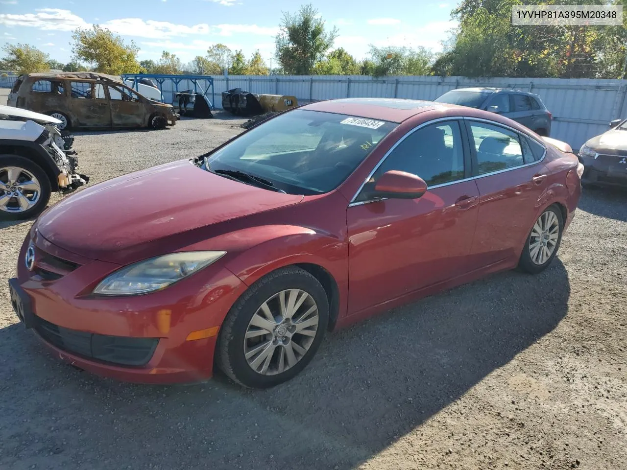 2009 Mazda 6 I VIN: 1YVHP81A395M20348 Lot: 75106434