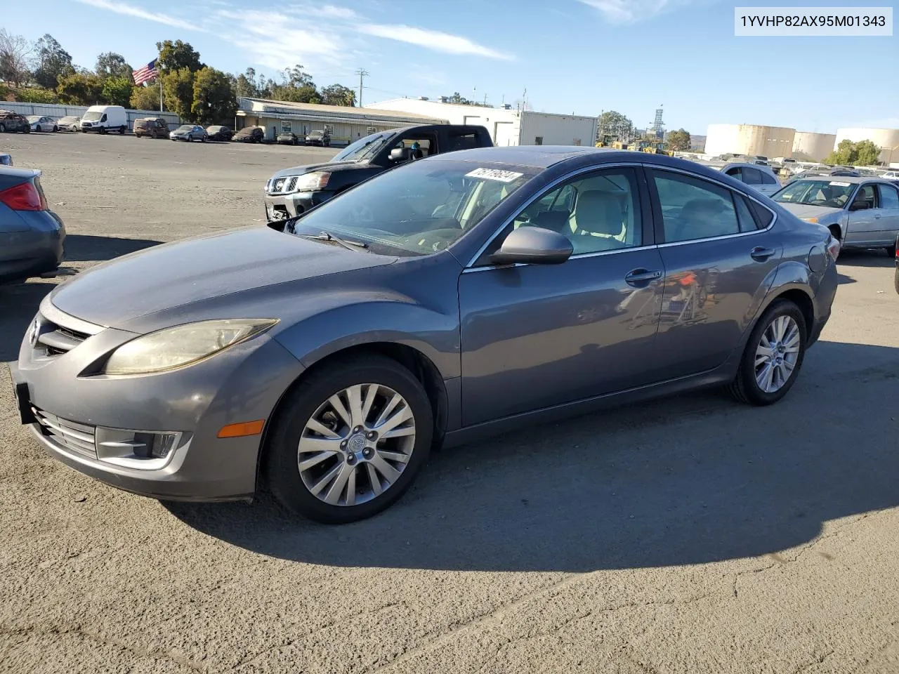 2009 Mazda 6 I VIN: 1YVHP82AX95M01343 Lot: 75719624