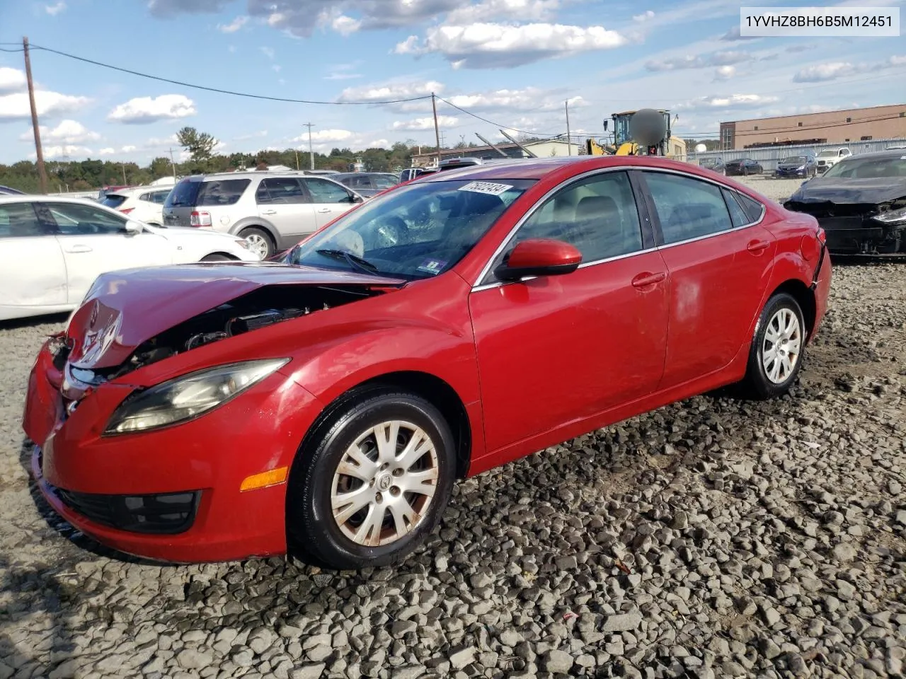 2011 Mazda 6 I VIN: 1YVHZ8BH6B5M12451 Lot: 75022434